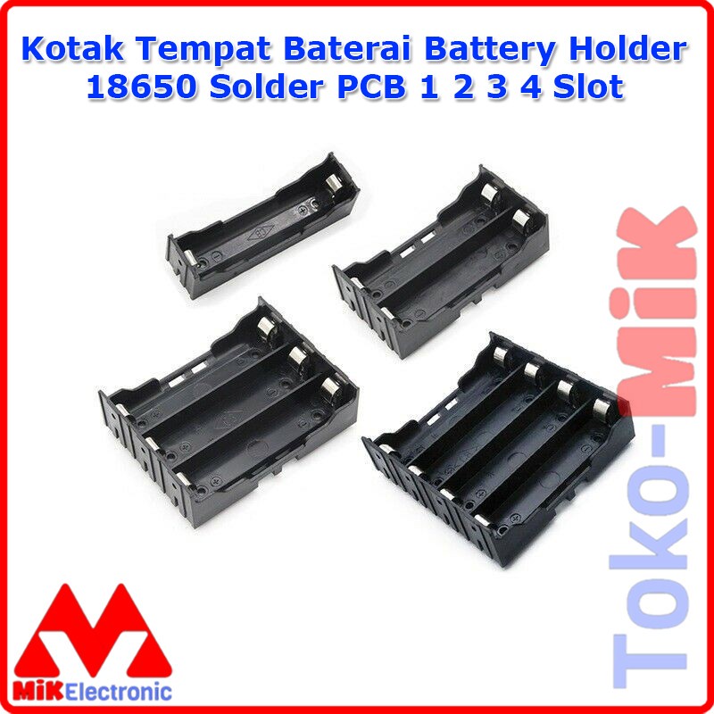 Jual Battery Holder Tempat Kotak Case Baterai 18650 Pcb 1 2 3 4 Slot