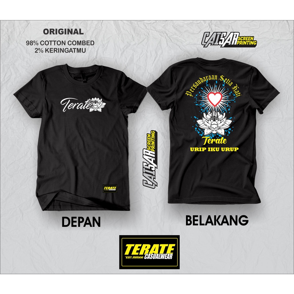 Jual KAOS PSHT Persaudaraan Setia Hati Terate Bunga Kaos Katun Combed ...