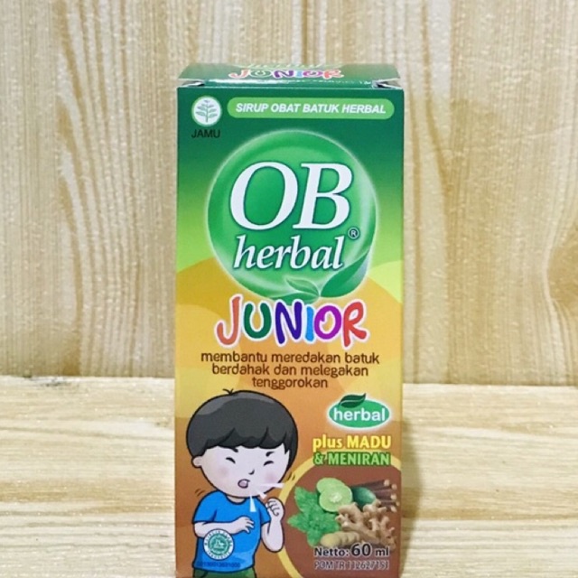 Jual OB HERBAL JUNIOR SIRUP 60 ML | Meredakan Batuk Anak | Shopee Indonesia