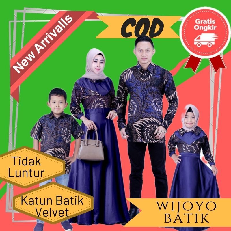 Jual BAJU BATIK COUPLE MODERN Monalisa Genes Muslim Batik Couple
