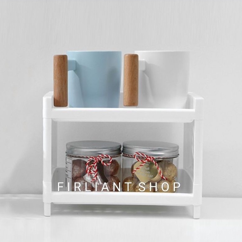 Jual Miniso Two Layers Storage Rack / Rak 2 tingkat / Rak Bumbu / Rak ...
