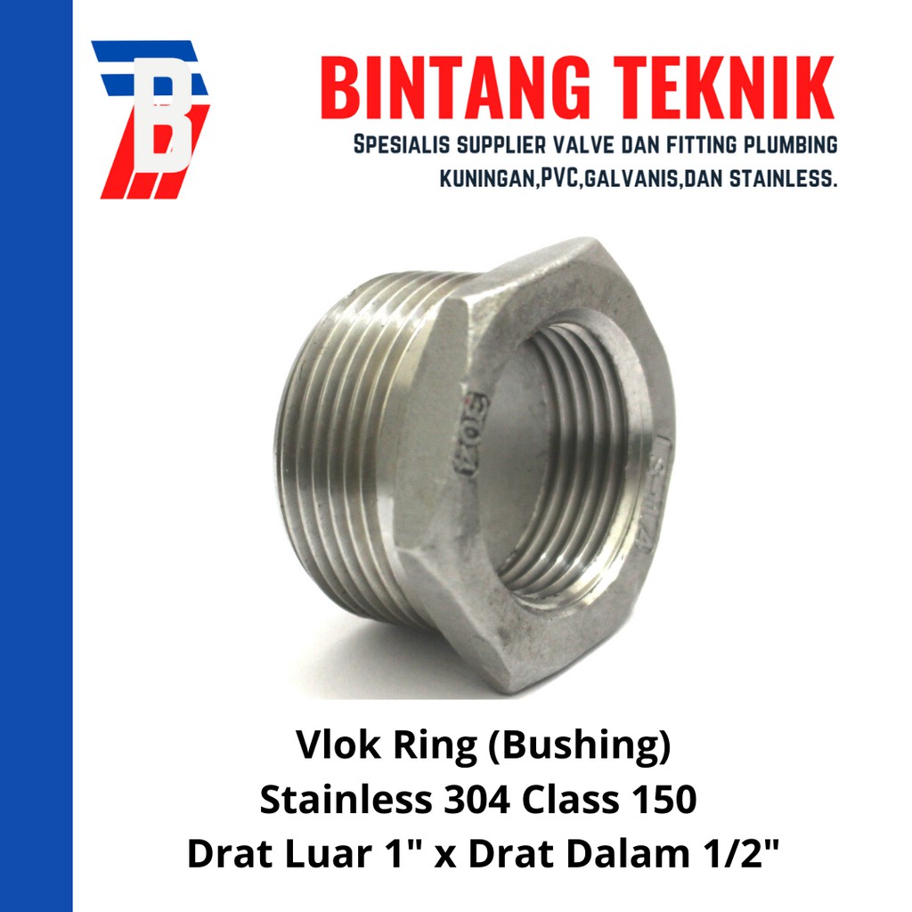 Jual Vlok Ring Stainless (SUS) 304 Drat Luar 1