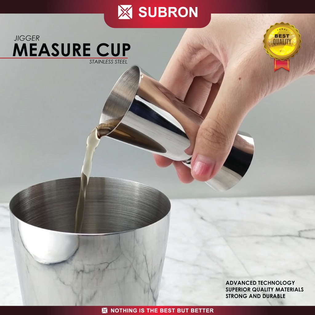 Jual Subron Jigger Measure Cup Gelas Ukur Stainless Steel Takar 2030ml Shopee Indonesia 4015