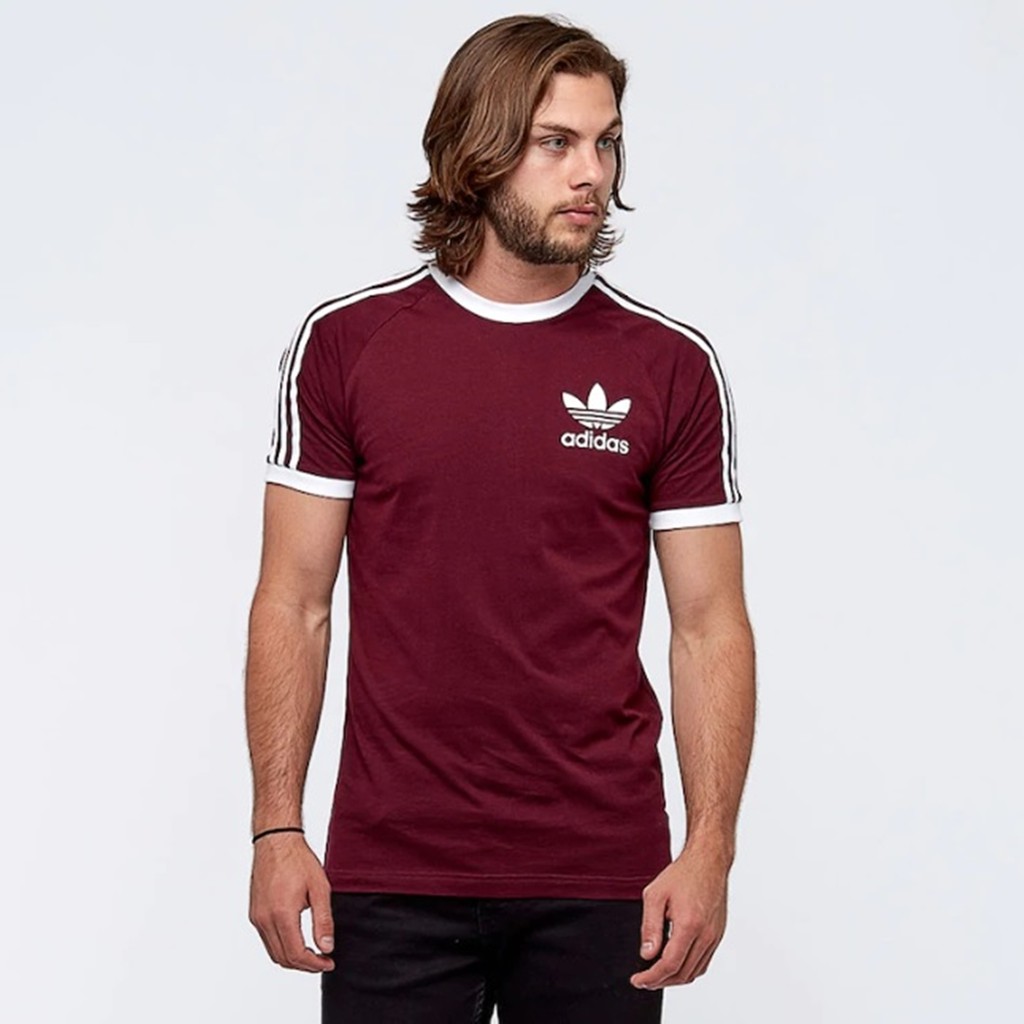 Jual KAOS ADIDAS ORIGINALS CALIFORNIA MAROON. FOTO ASLI. LOGO PREMIUM VELVET SUEDE Shopee Indonesia