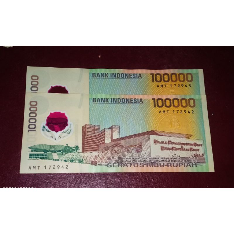Jual gress uang kuno idr polimer 100000 sukarno hatta 1999 100k sukarno ...