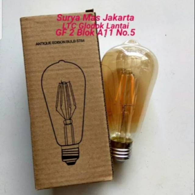 Jual Lampu Led Filamen Atau Filament Led Bulb 4w Atau 4 W Atau 4 Watt ...