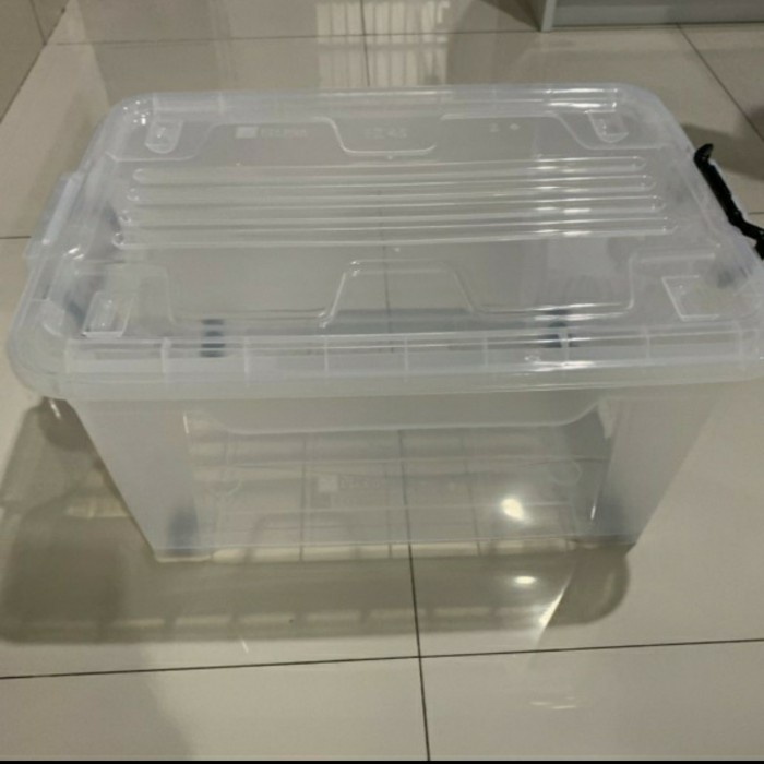 Jual Obral Murah Storage Box Ezy CB 45 Liter Roda Bening Tebal Kotak ...