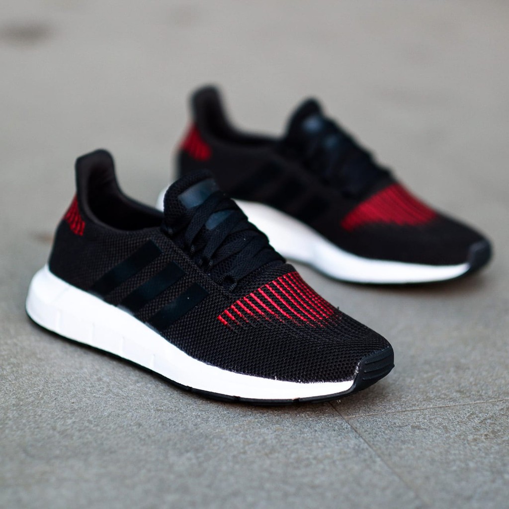 Jual ADIDAS SWIFT RUN BLACK RED Shopee Indonesia