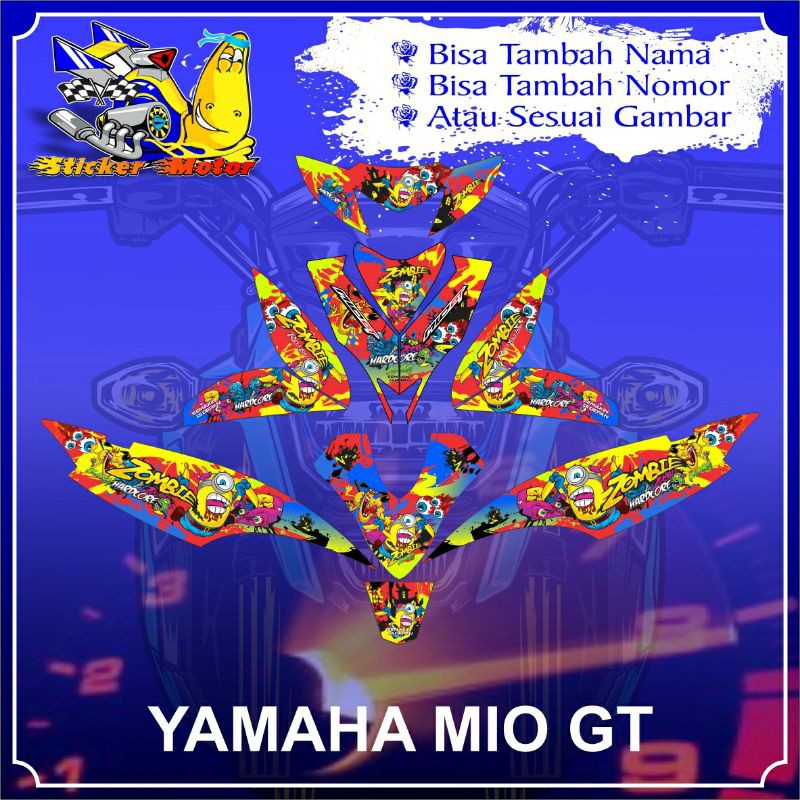 Jual DECAL STICKER FULL BODY YAMAHA MIO GT ZOMBIE MINION | Shopee Indonesia