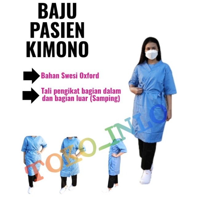 Jual Baju Pasien Dewasa Kimono/Seragam Pasien Kimono/Baju Pasien Dewasa