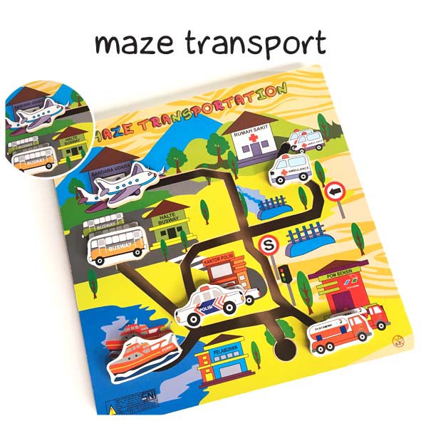 Jual MAZE TRANSPORTATION MAINAN EDUKASI JALUR TRANSPORTASI | Shopee ...