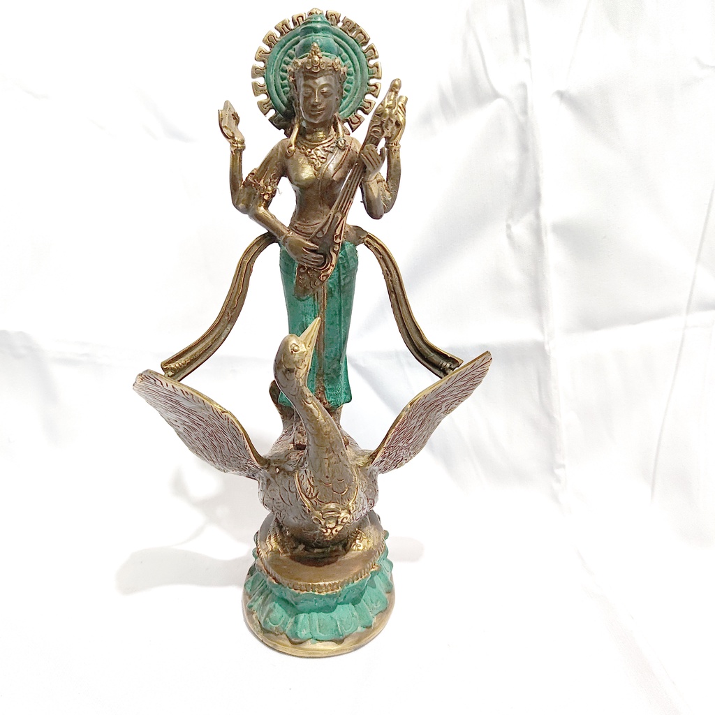 Jual Devi Saraswati Vintage Statue 30cm Patung Dewi Saraswati