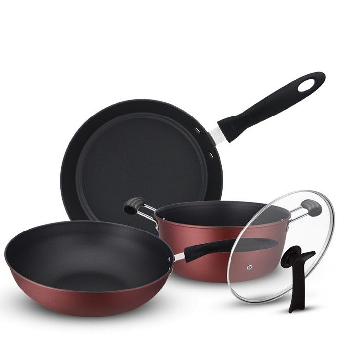 Jual 149 Wajan Panci Teflon 3 Set Anti Lengket - Non Stick Cockware Sets |  Shopee Indonesia