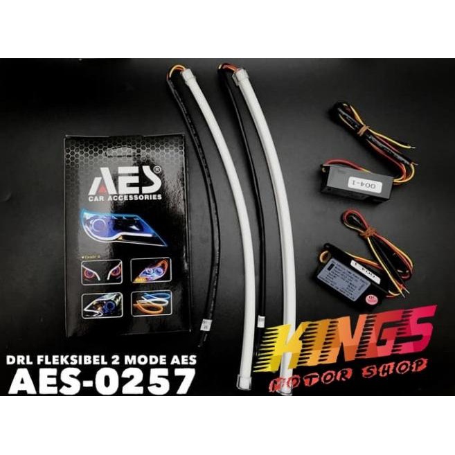 Jual Lampu LED DRL Alis Fleksibel 2 Model Senja Sein Original AES kings