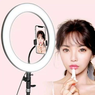 Ringlight Set Lengkap Besar 26Cm 30Cm Tripod 2Meter Ring Light 10 Lampu Selfie Video Vlogger