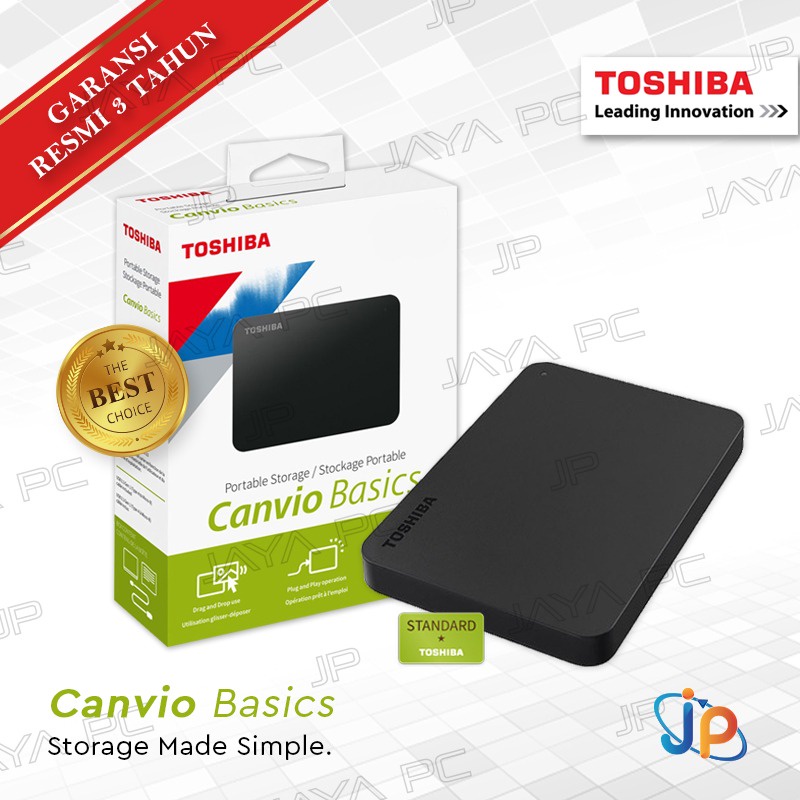 Toshiba Canvio Basic 1TB – Harddisk External 2.5″ USB 3.0