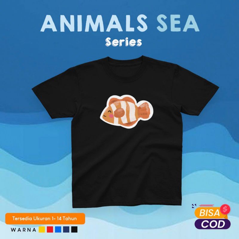 Jual Baju Kaos Anak Animal SEA/ Gambar hewan Laut | Shopee Indonesia