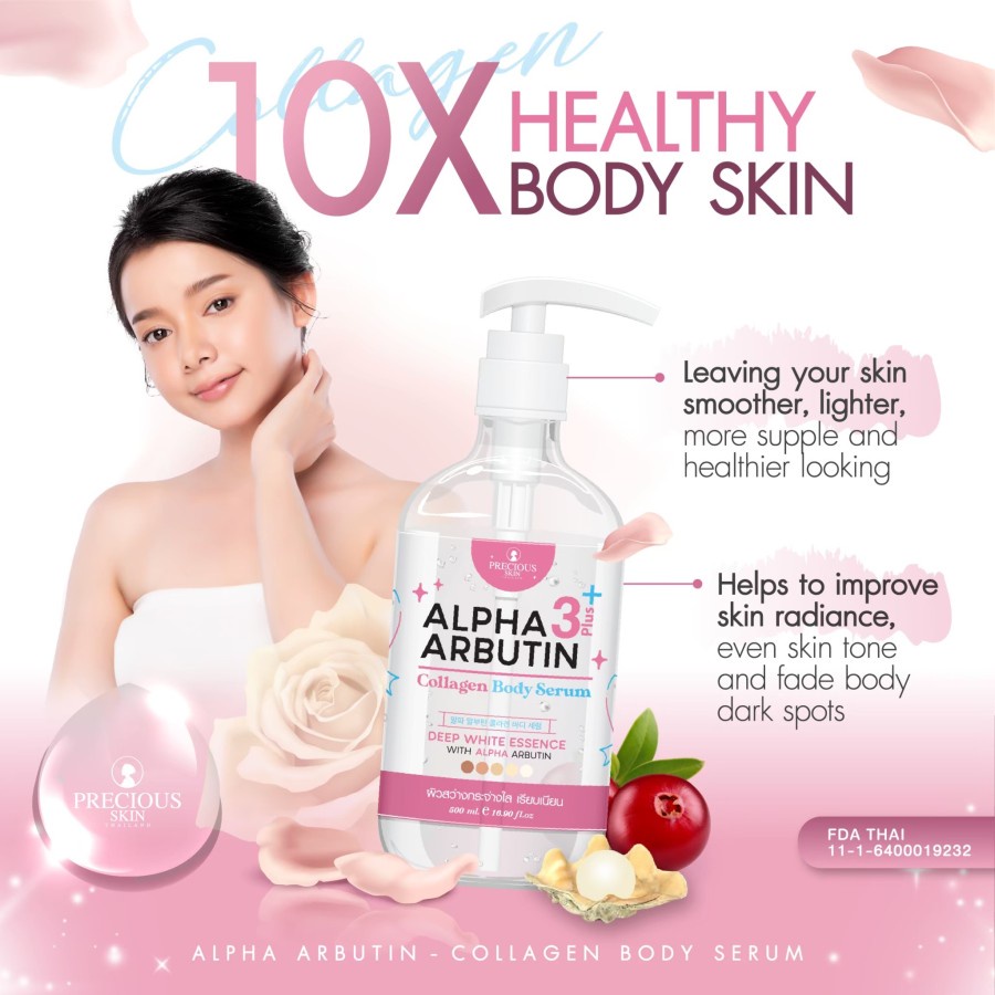 Jual Precious Skin Alpha Arbutin COLLAGEN BODY SERUM 500ml / Body ...