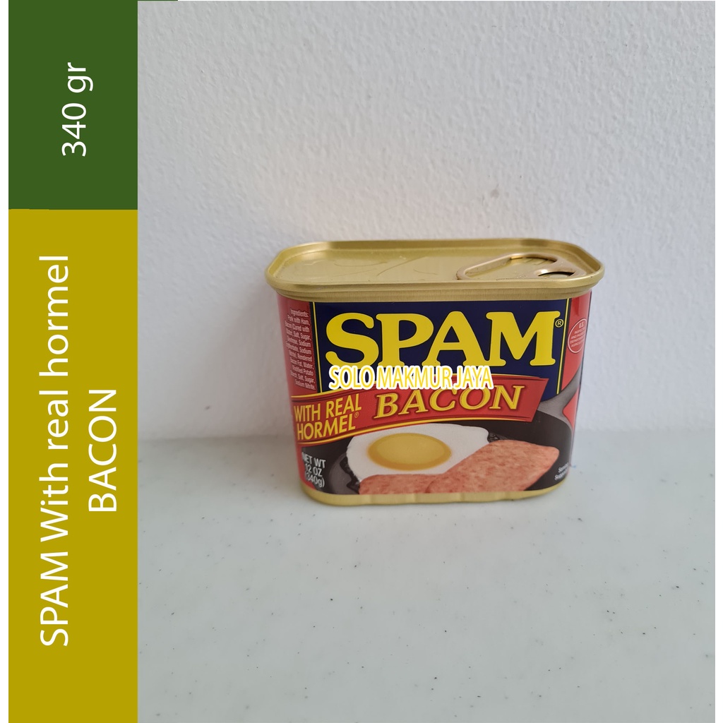 Jual Spam With Real Hormel Bacon Original Pork Luncheon Meat USA 12oz ...