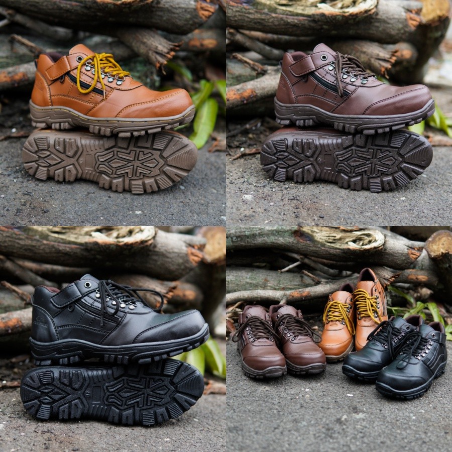 Jual COD!sepatu safety boots pria murah crocodile morisey pendek ujung ...
