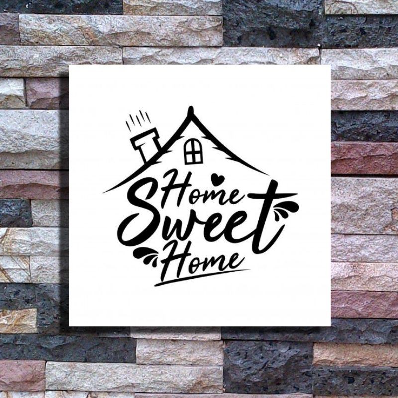 Jual Hiasan Dinding Wall Decor MDF Home Sweet Home Siluet Shopee