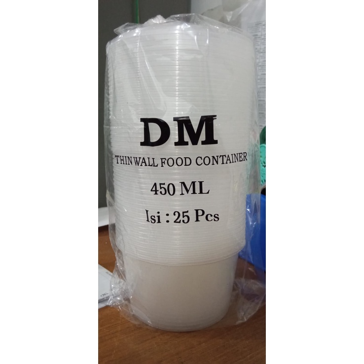 Jual Thinwall Dm 450 Ml 25 Pcs Cup Plastik Dm 450 Ml Mangkok