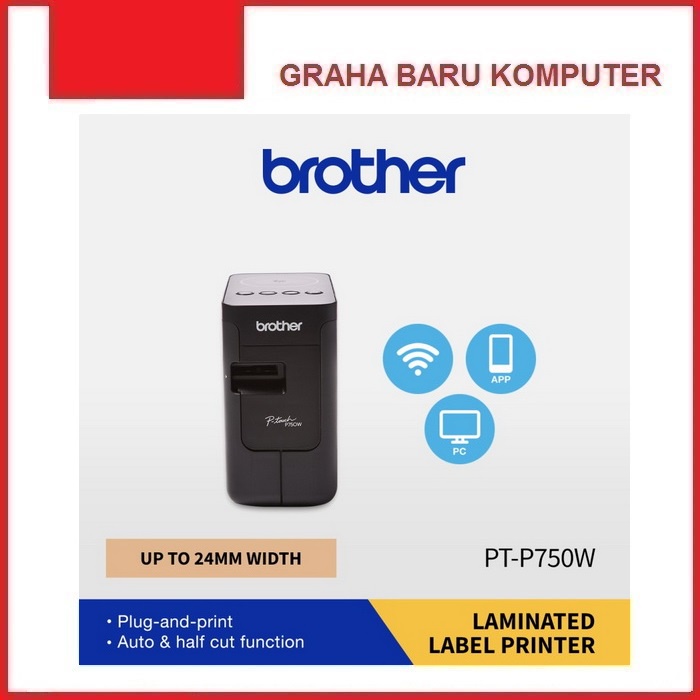 Jual Brother PTouch PTP750W Printer Label Laminated Sticker Shopee