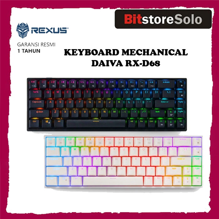 Jual Keyboard Gaming Mechanical Rexus Daiva RX-D68 | Shopee Indonesia