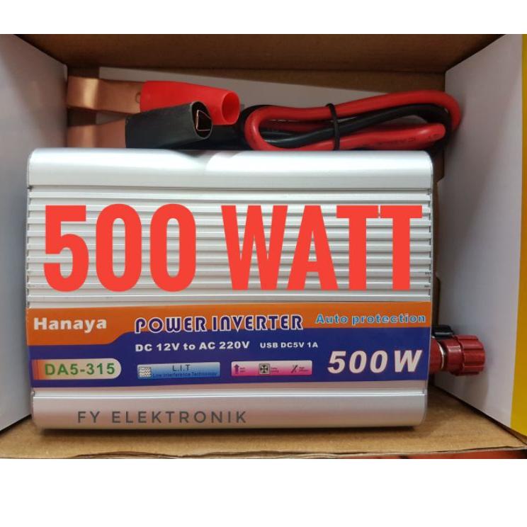 Jual Super Pembelian POWER INVERTER 500 WATT DC TO AC HANAYA INVERTER 500W Shopee Indonesia