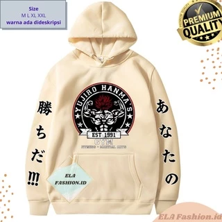 WYLINGER Anime Yujiro Baki Hanma Hoodie - 2D Printed, Unisex Pullover, Black, XXX-Large, Harajuku Style