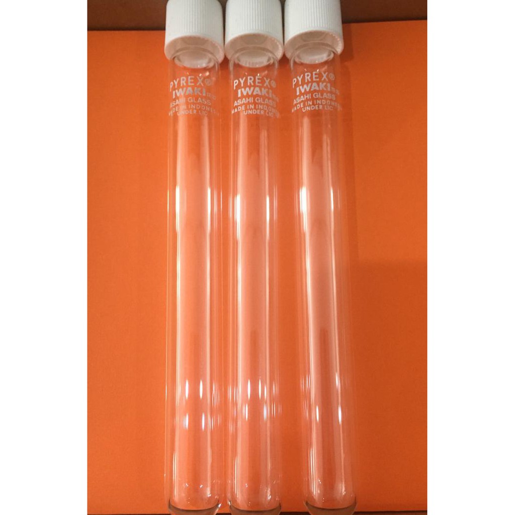 Jual BISA BAYAR DITEMPAT Tabung reaksi pyrex test tube iwaki tutup ulir ...