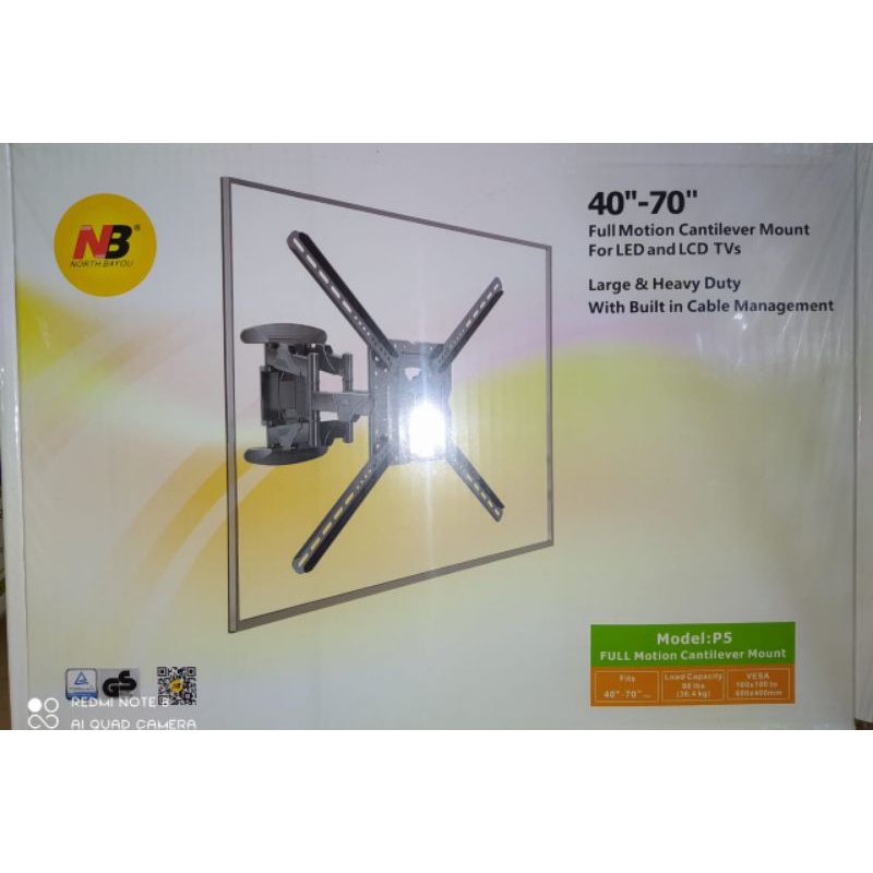 Jual Bracket TV bracket swivel braket swivel 43 49 50 55 60 65 70 inch