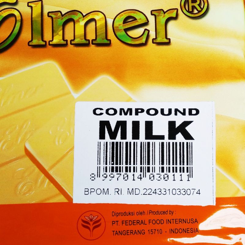 Jual ELMER Chocolate / Coklat Compound MILK ( Rasa Susu ) 1 Kg Shopee