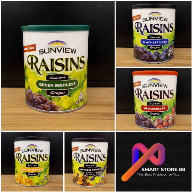 Jual SUNVIEW RAISIN SEEDLESS | RAISIN SUNVIEW MADE IN USA 15OZ (425GR ...