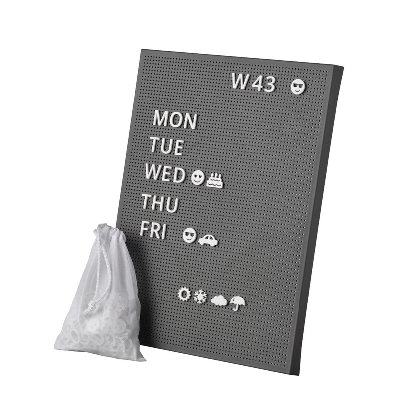 Jual Papan Notes Pageboard with Letters Dark Grey Paging Board