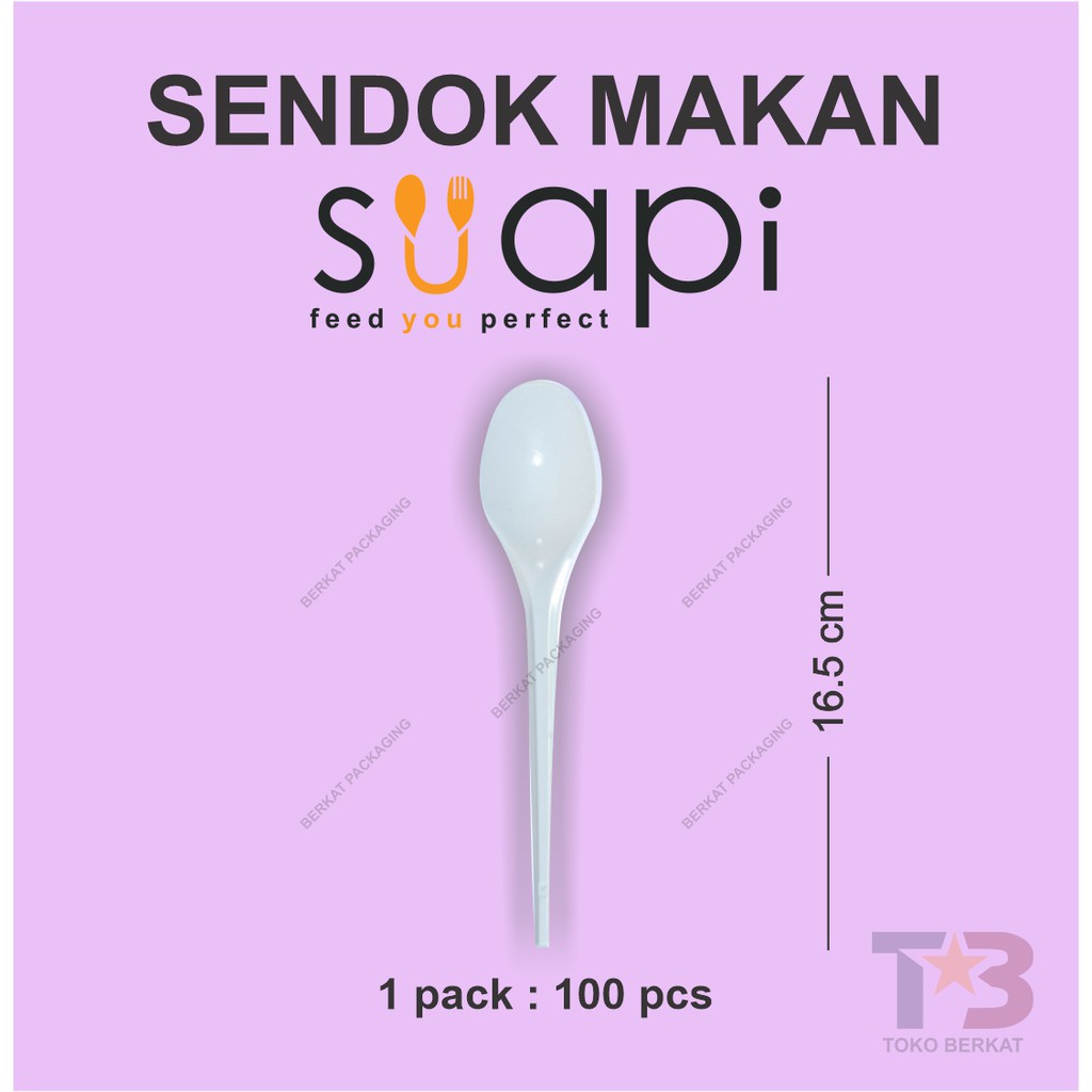 Jual Sendok Makan Suapi Putih Dan Transparan Isi 100bj Sendok Plastik