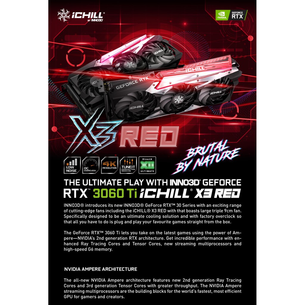 Jual INNO3D GeForce RTX 3060 TI / 3060TI ICHILL X3 RED 8GB GDDR6 256 ...