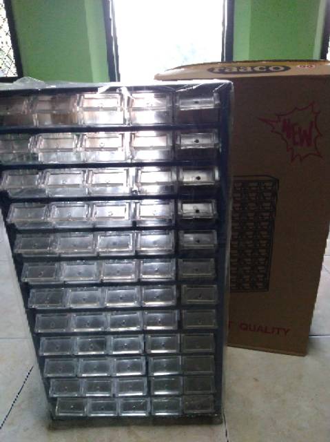Jual Rak Komponen Besar box kecil Rako 60 slot Racco | Shopee Indonesia