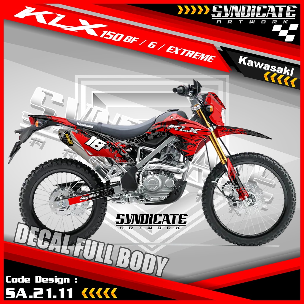 Jual Decal Sticker Full Body Motor KLX 150L BF / G / EXTREME - Dekal ...