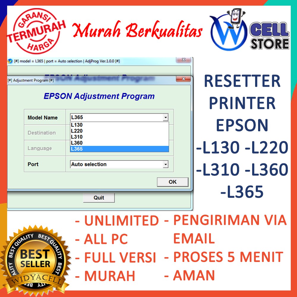 Jual SOFTWARE RESETTER / RESET / RESETER PRINTER EPSON L130 - L220 ...