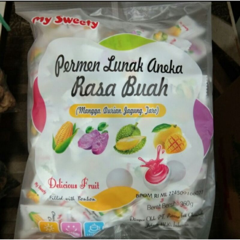 Jual Permen Lunak Beranekaragam Rasa My Sweety 360 Gram (100 Pcs ...