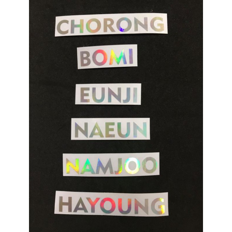 Jual APINK - Sticker Hologram Nama Member | Shopee Indonesia