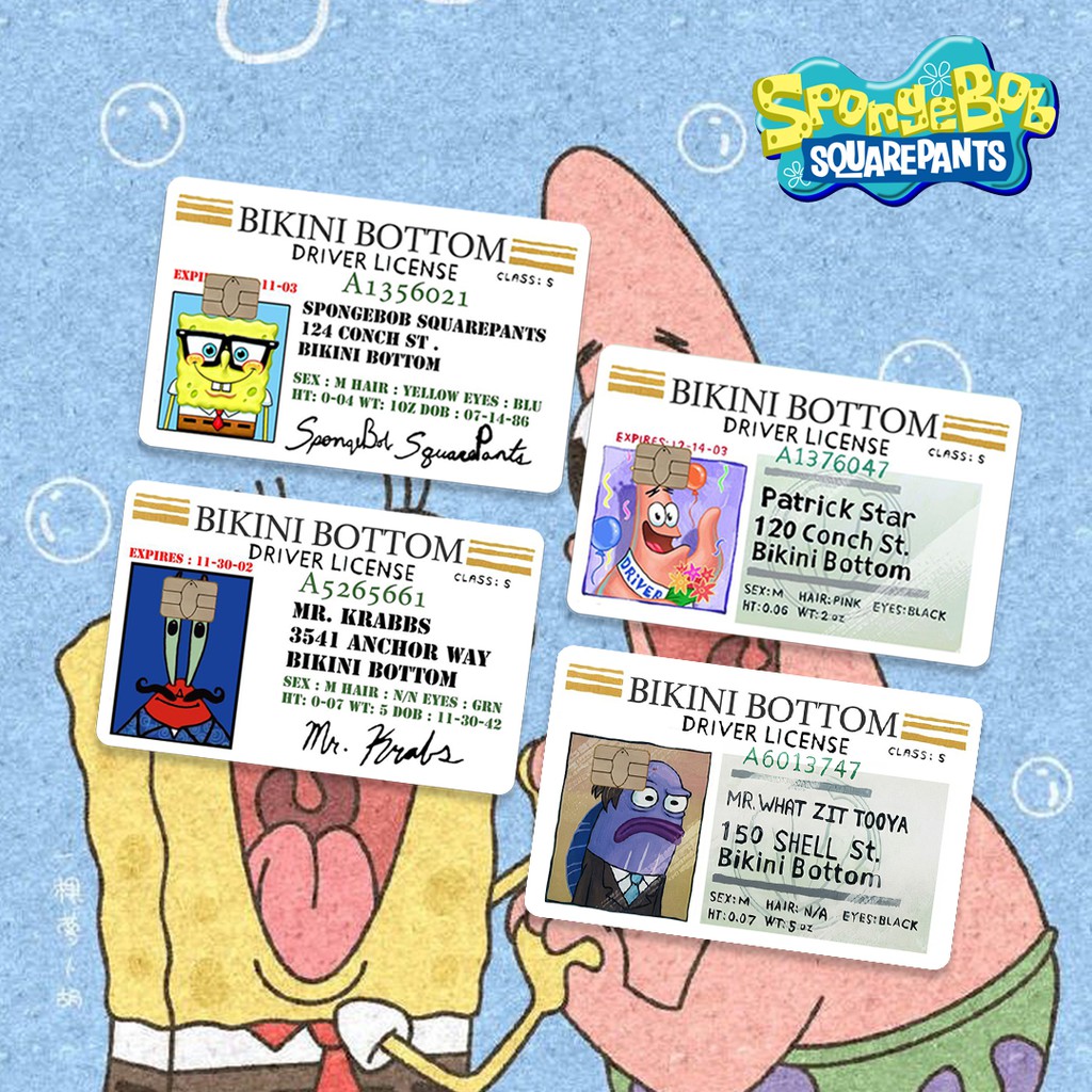 Jual [BIKINI BOTTOM] Driving License BRRCOVER CARD SKIN (Sticker