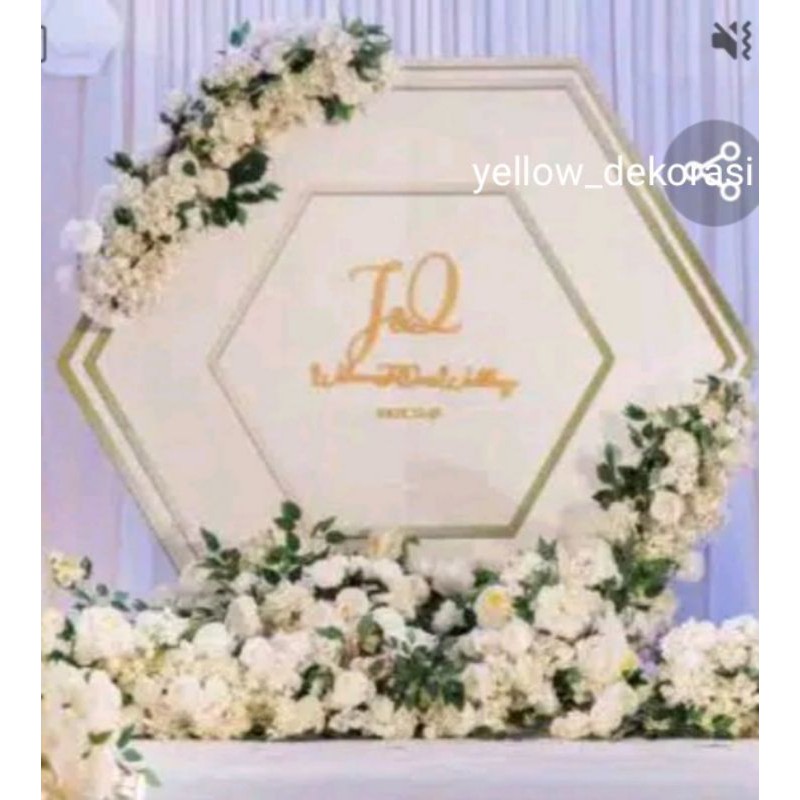 Jual Hexagon/lingkaran triplek backdrop rustic rakit | Shopee Indonesia