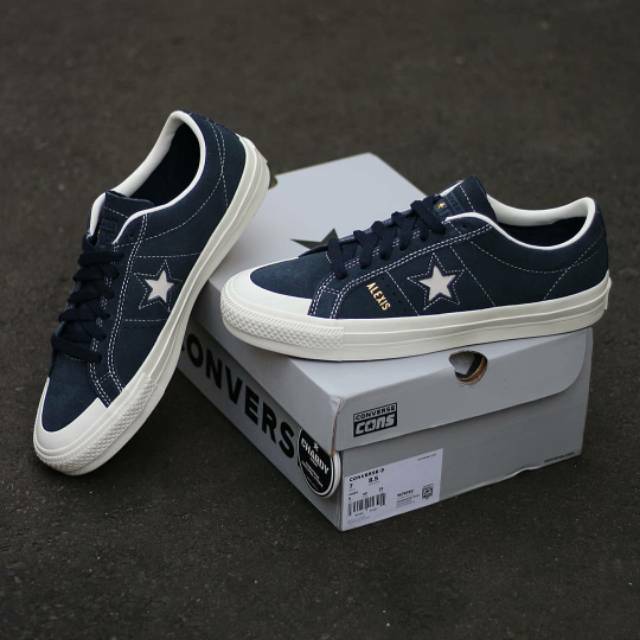 Sepatu Sneakers Pria CONVERSE Cons ONE STAR Alexis Pro Ox Obsidian Egret  Original