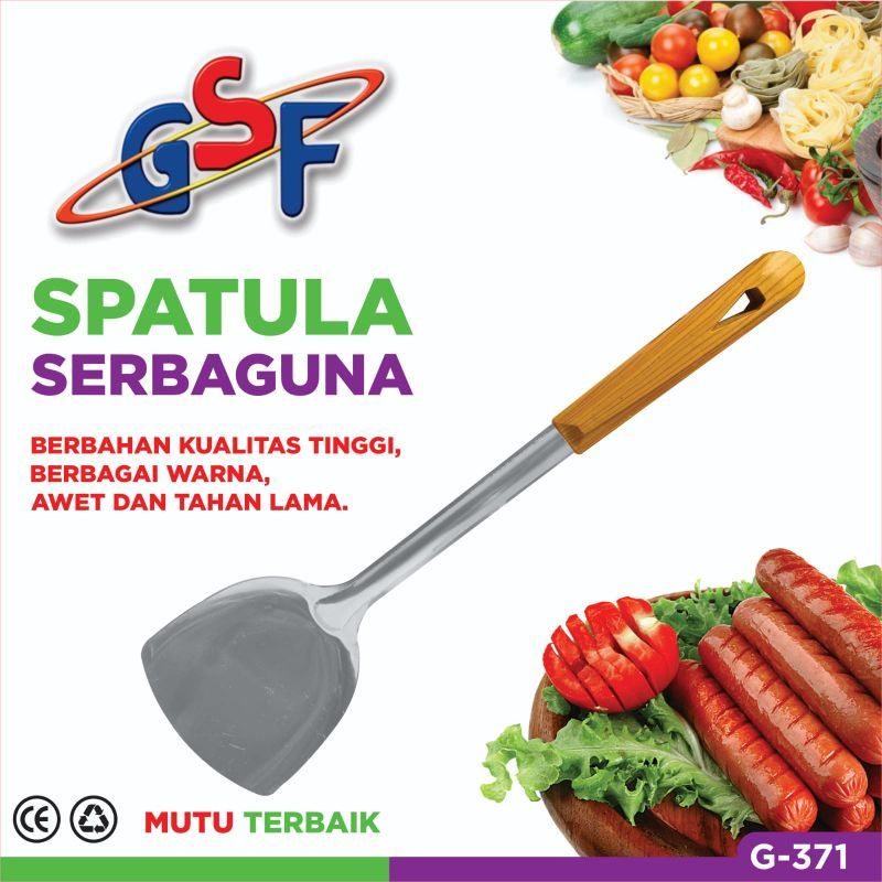 Jual spatula centong gsf gagang kayu Sutil sotel sodet gsf Shopee
