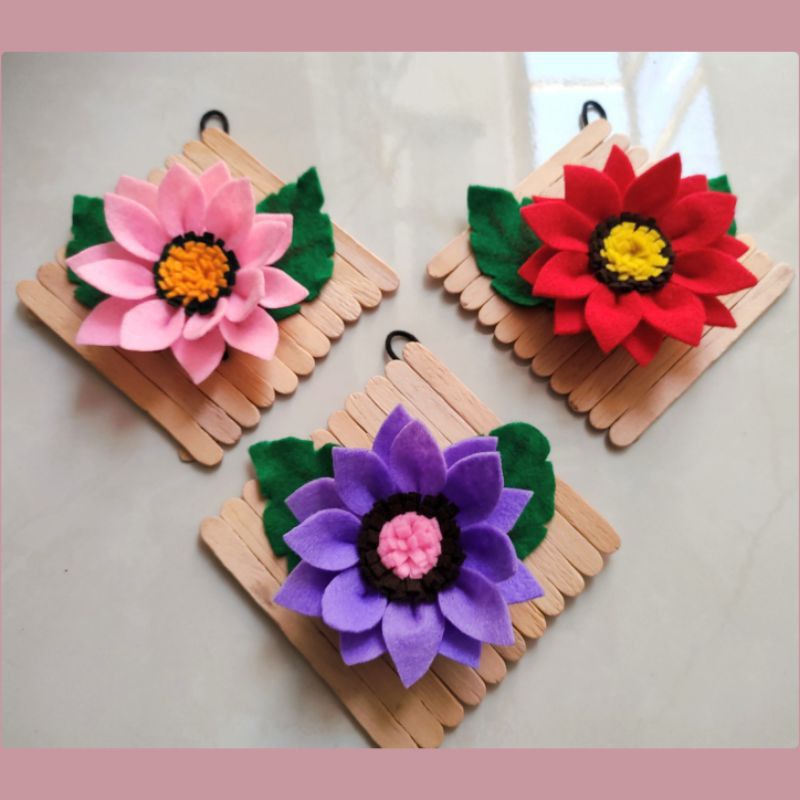 Jual home decor #hiasan dinding stik eskrim dan kain flanel | Shopee