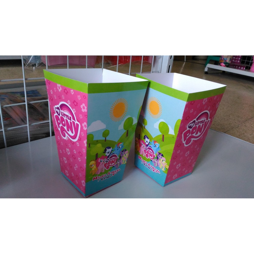 Jual popcorn box my little pony / wadah popcorn my little pony ...