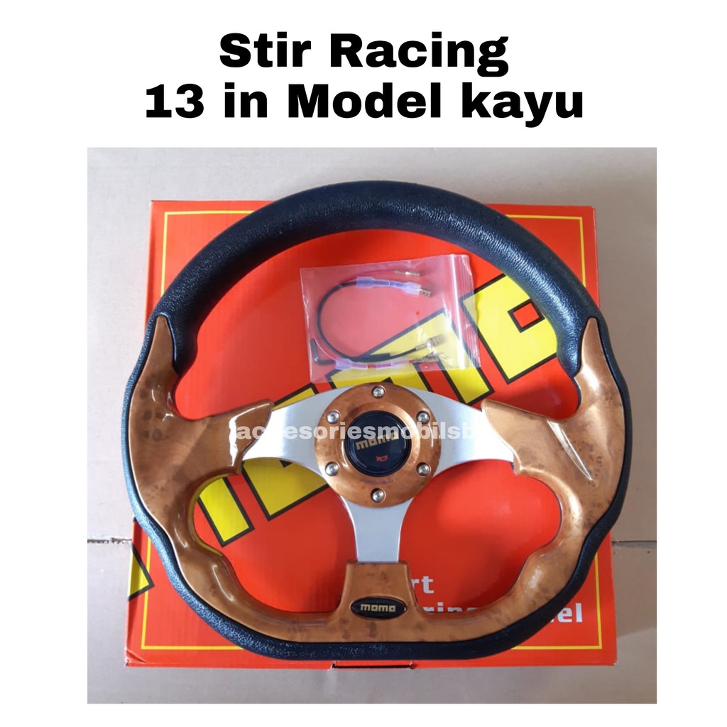 Jual Stir Racing Setir Racing Ukuran 13 Inci Model Kayu | Shopee Indonesia