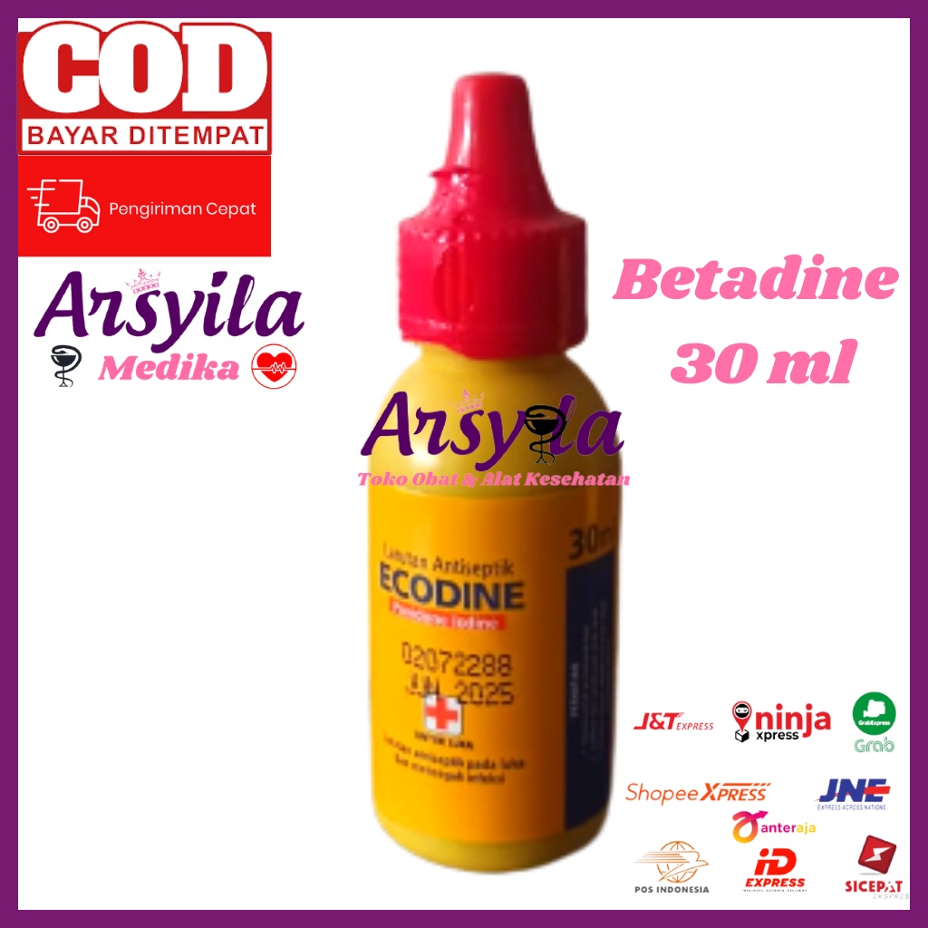 Jual Betadine Obat Luka Antiseptik Povidone Iodine Ecodine 30Ml ...